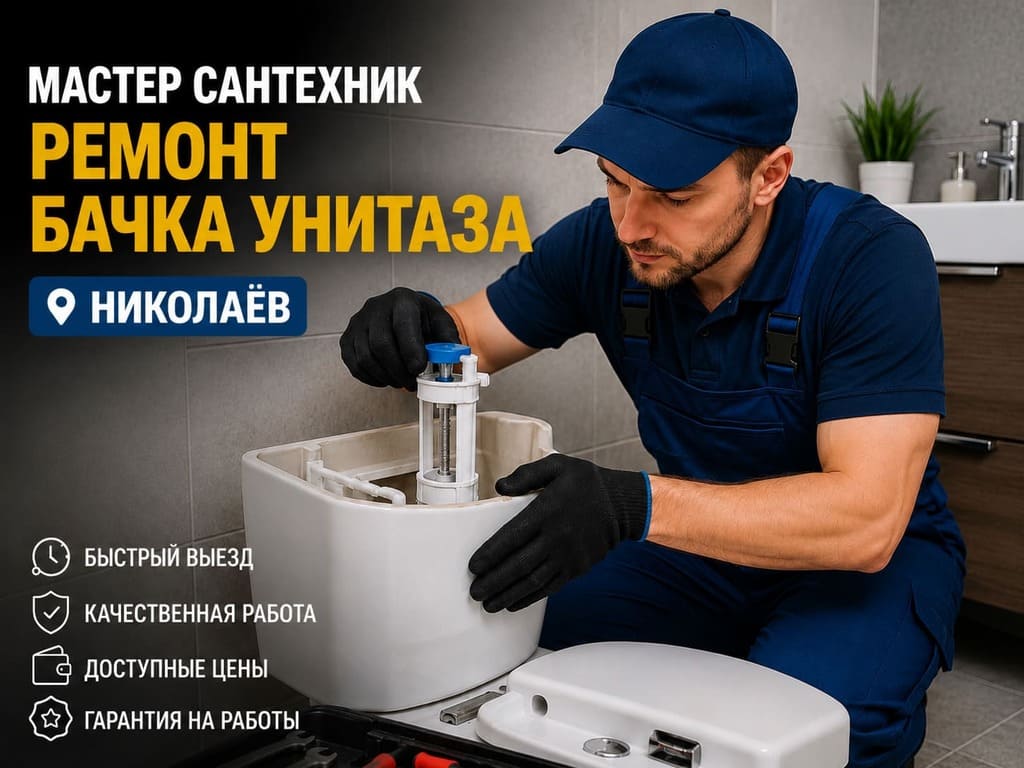 ремонт бачка унитаза Николаев