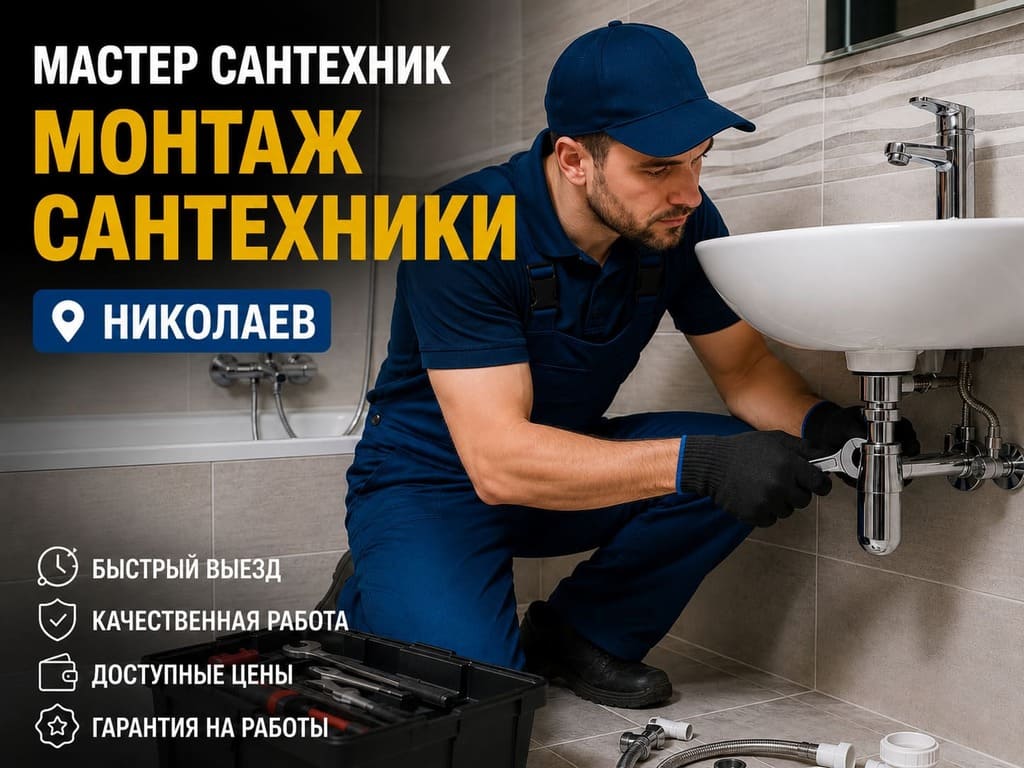 монтаж сантехники Николаев